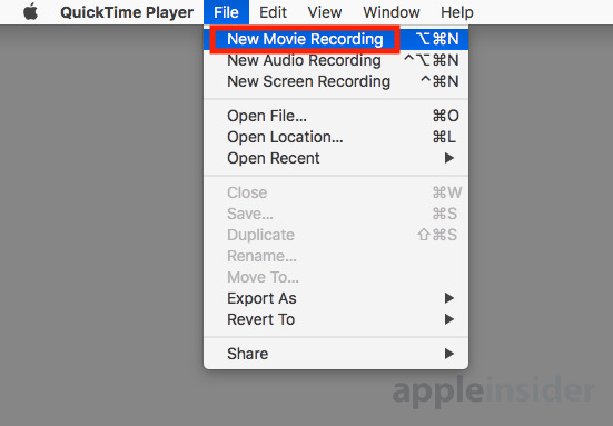 quicktime player screen recording with audio osx